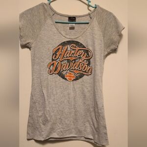 Harley-Davidson Light Gray Women's Short Sleeve Tee